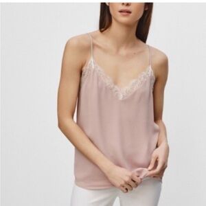 BABATON ARITZIA pink blush lace camisole tank top size XXS